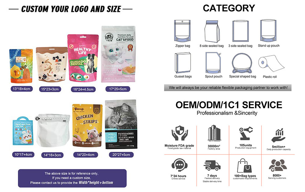 Aluminum foil sealed moisture-proof and light-proof cat litter bag